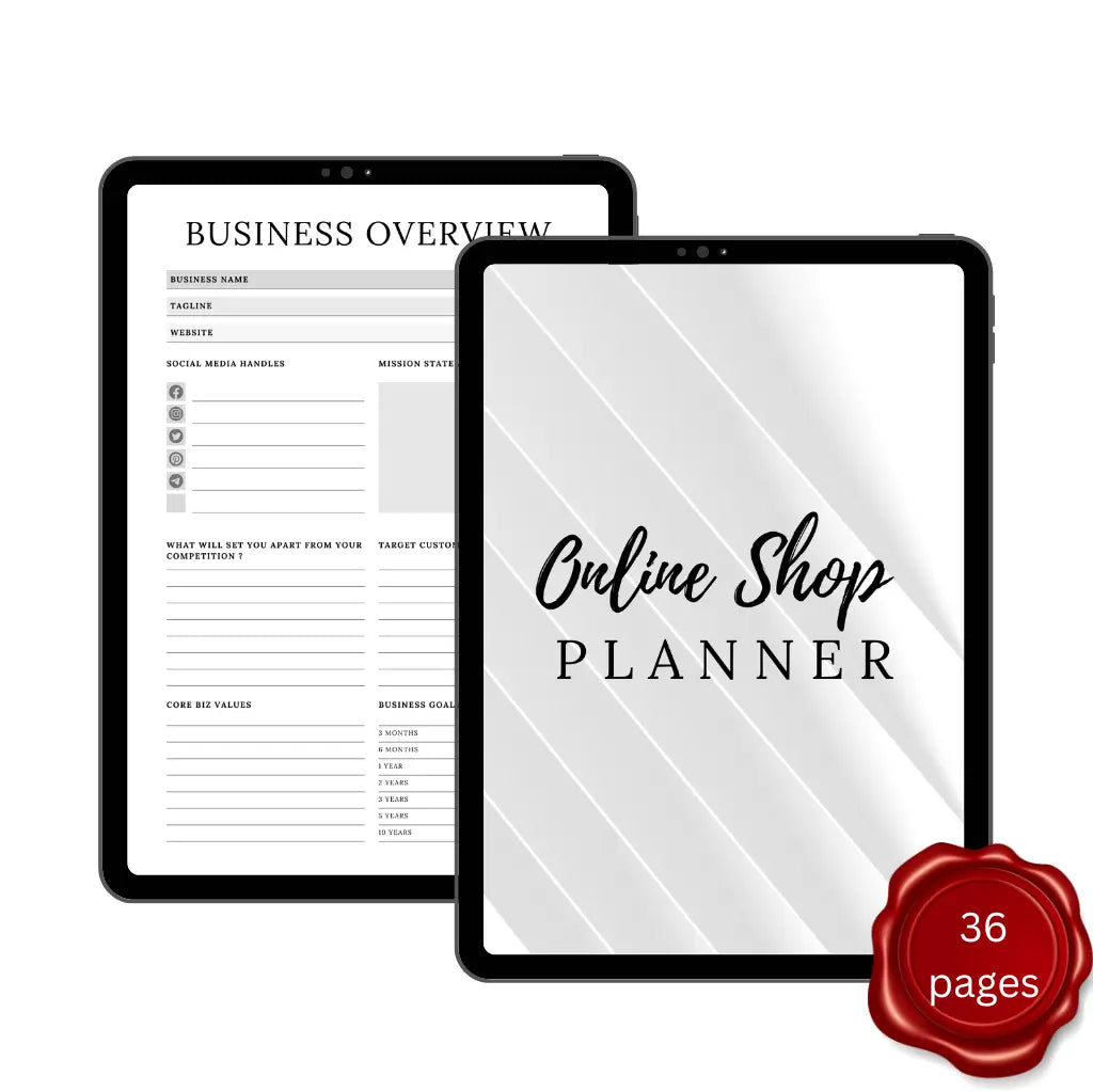 Digital Online Shop Planner